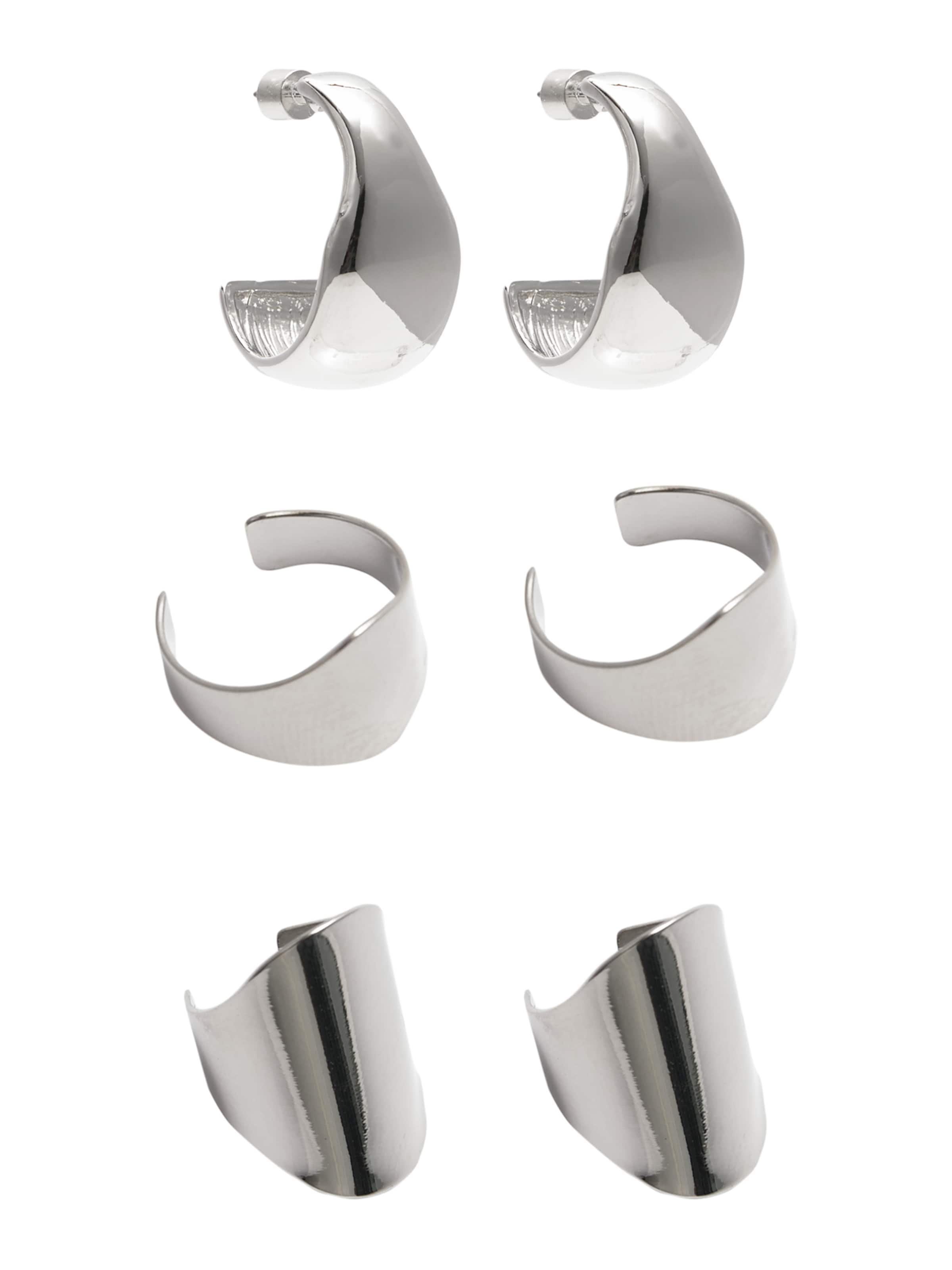 Pull&Bear Обеци в сребърно: отпред