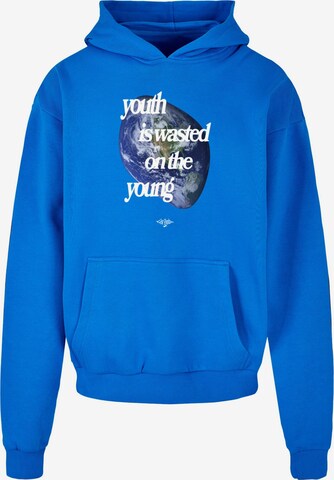 Lost Youth Sweatshirt 'World' in Blauw: voorkant