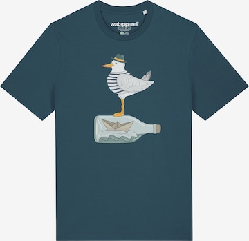 Watapparel Shirt 'Möwe mit Hut' in Blauw: voorkant