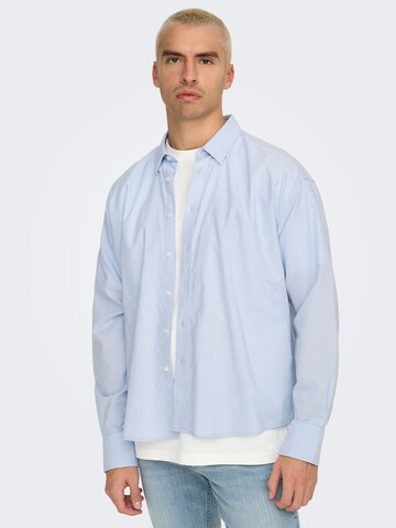 Only & Sons Comfort fit Koszula 'ONSALVARO' w kolorze niebieski