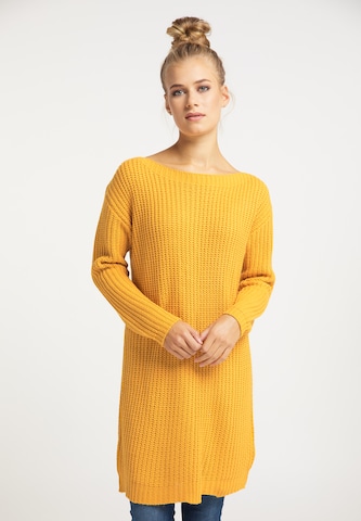 usha BLUE LABEL Knitted dress in Yellow: front