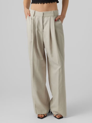 Wide Leg Pantalon à plis 'Felicity' Aware en gris : devant