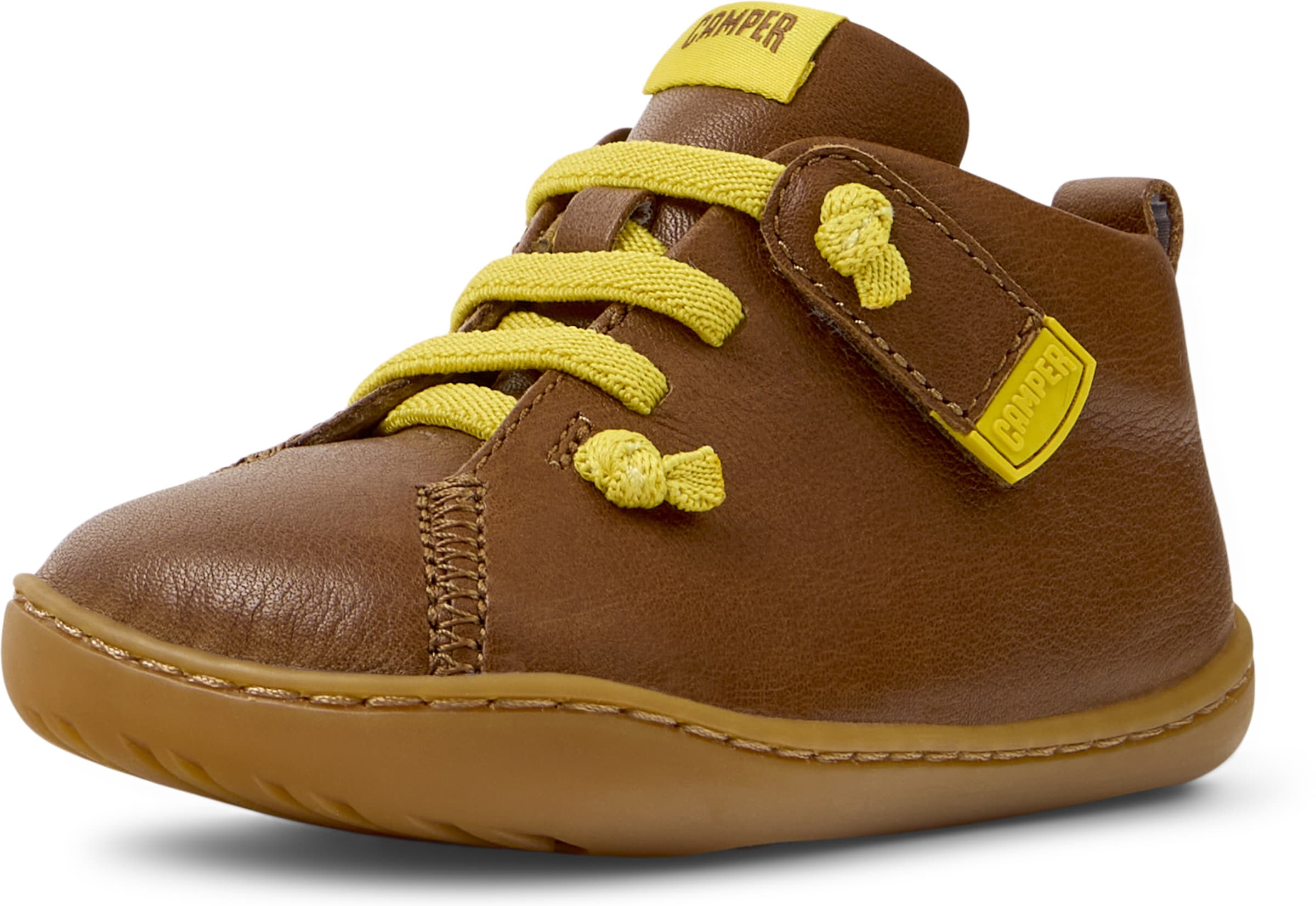 CAMPER - Zapatos primeros pasos 'Peu Cami' en marrón: frente