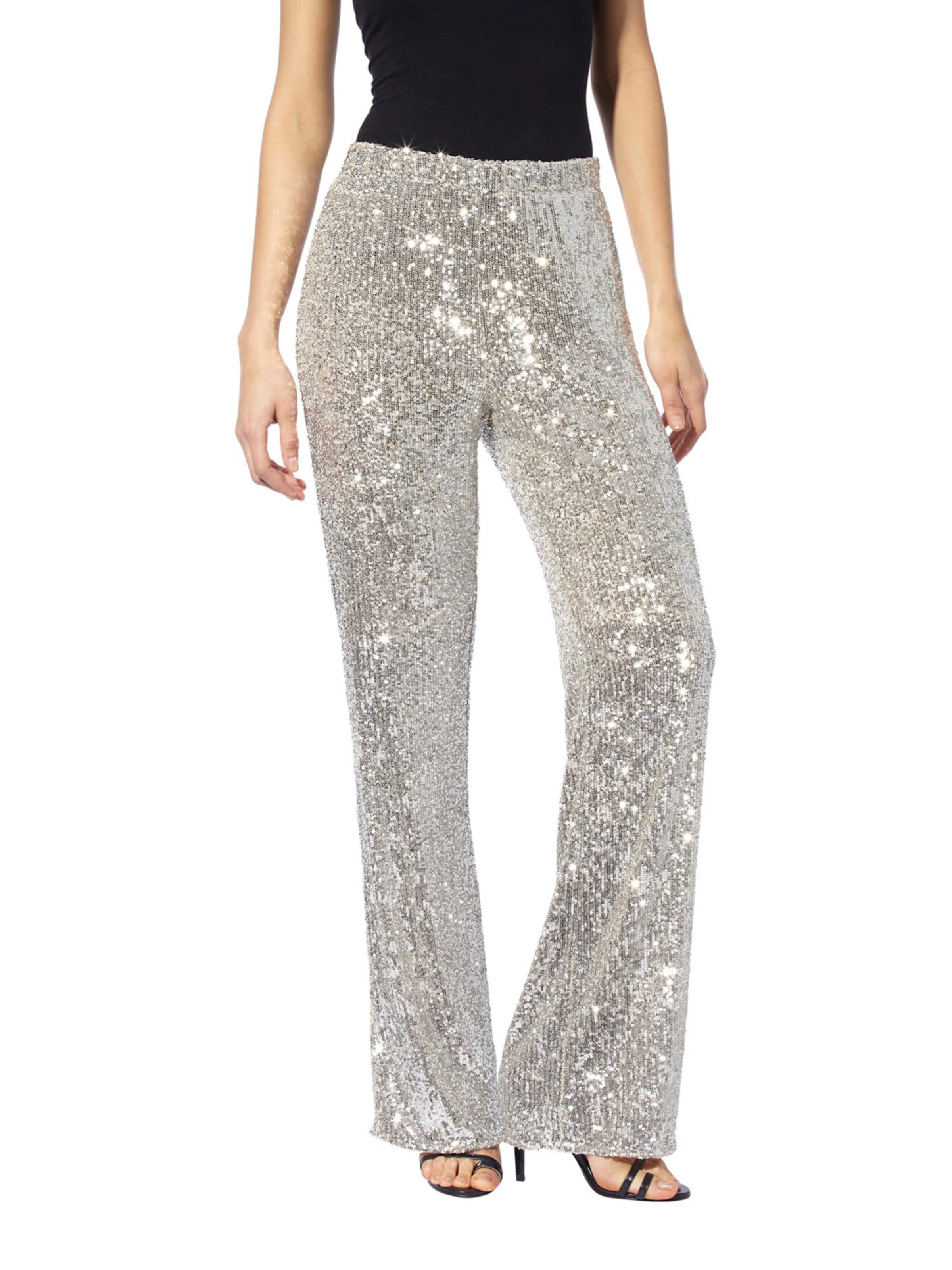 heine Bootcut Παντελόνι σε ασημί: μπροστά