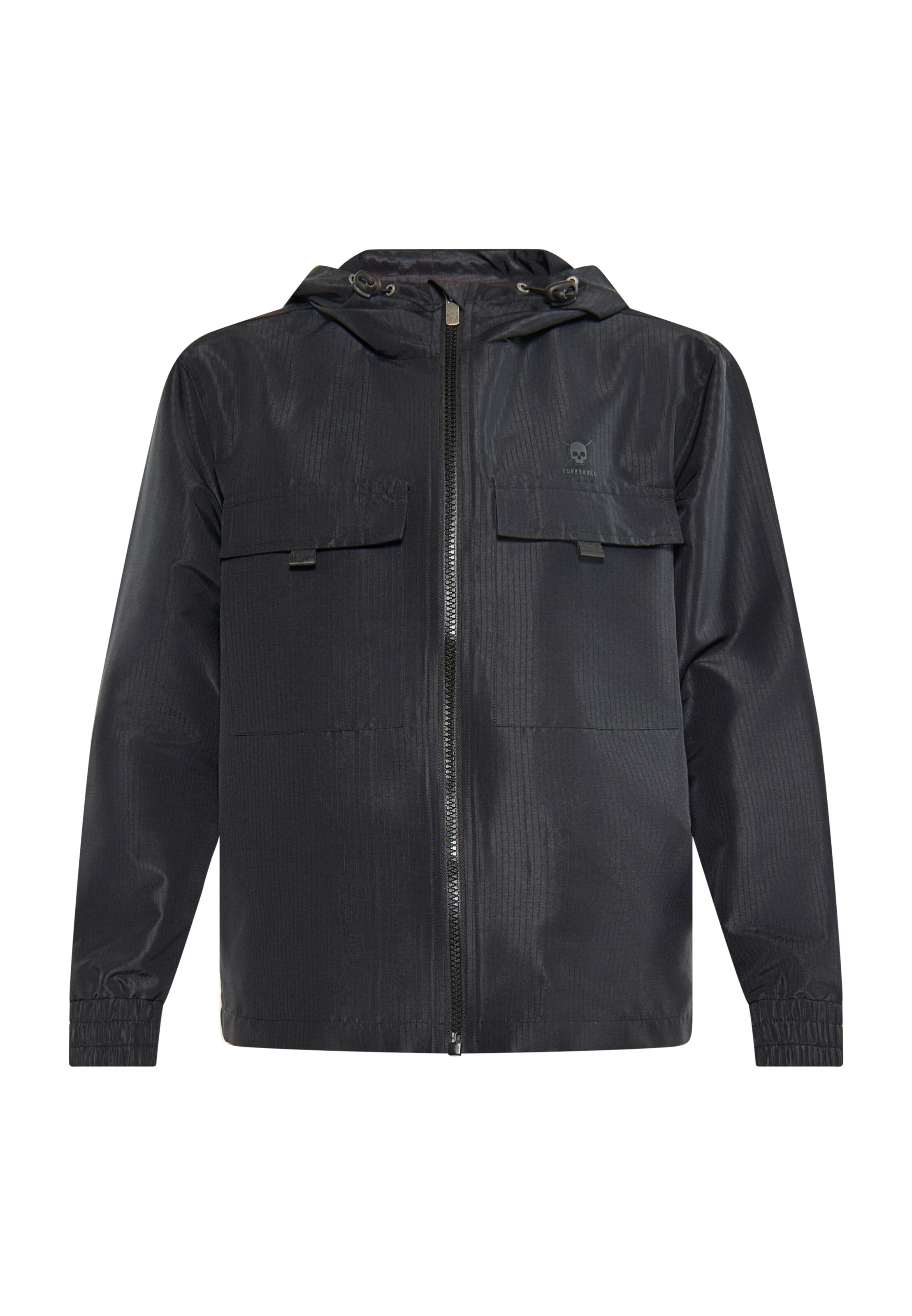 TUFFSKULL Tussenjas in Zwart: voorkant
