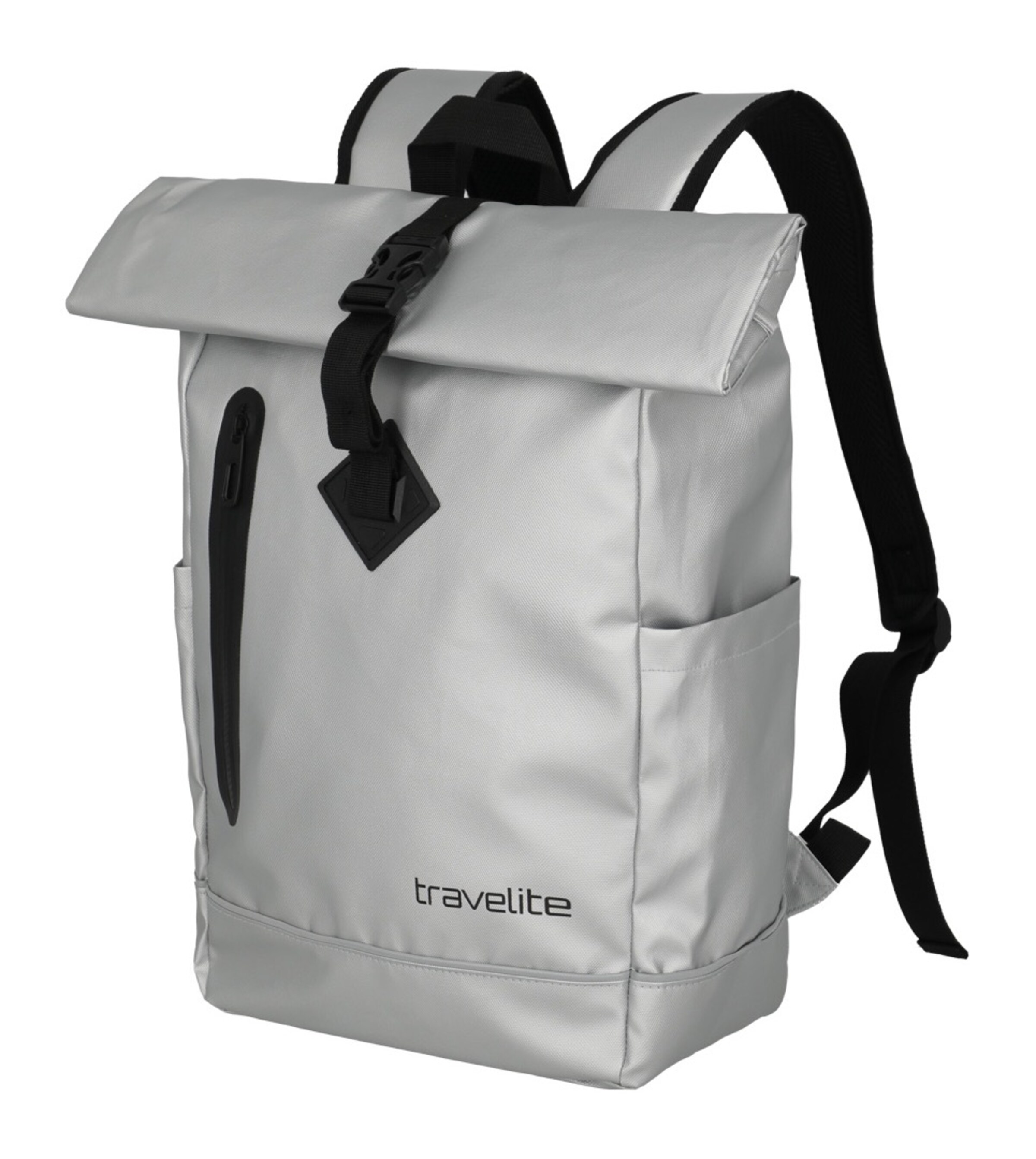 TRAVELITE Backpack in Silver: front