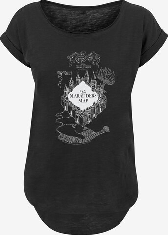 F4NT4STIC Shirt 'Harry Potter The Marauder's Map' in Black: front