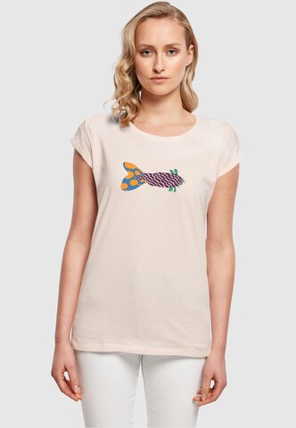 Merchcode T-Shirt 'Yellow Submarine - Fish No. 1' in Pink: predná strana