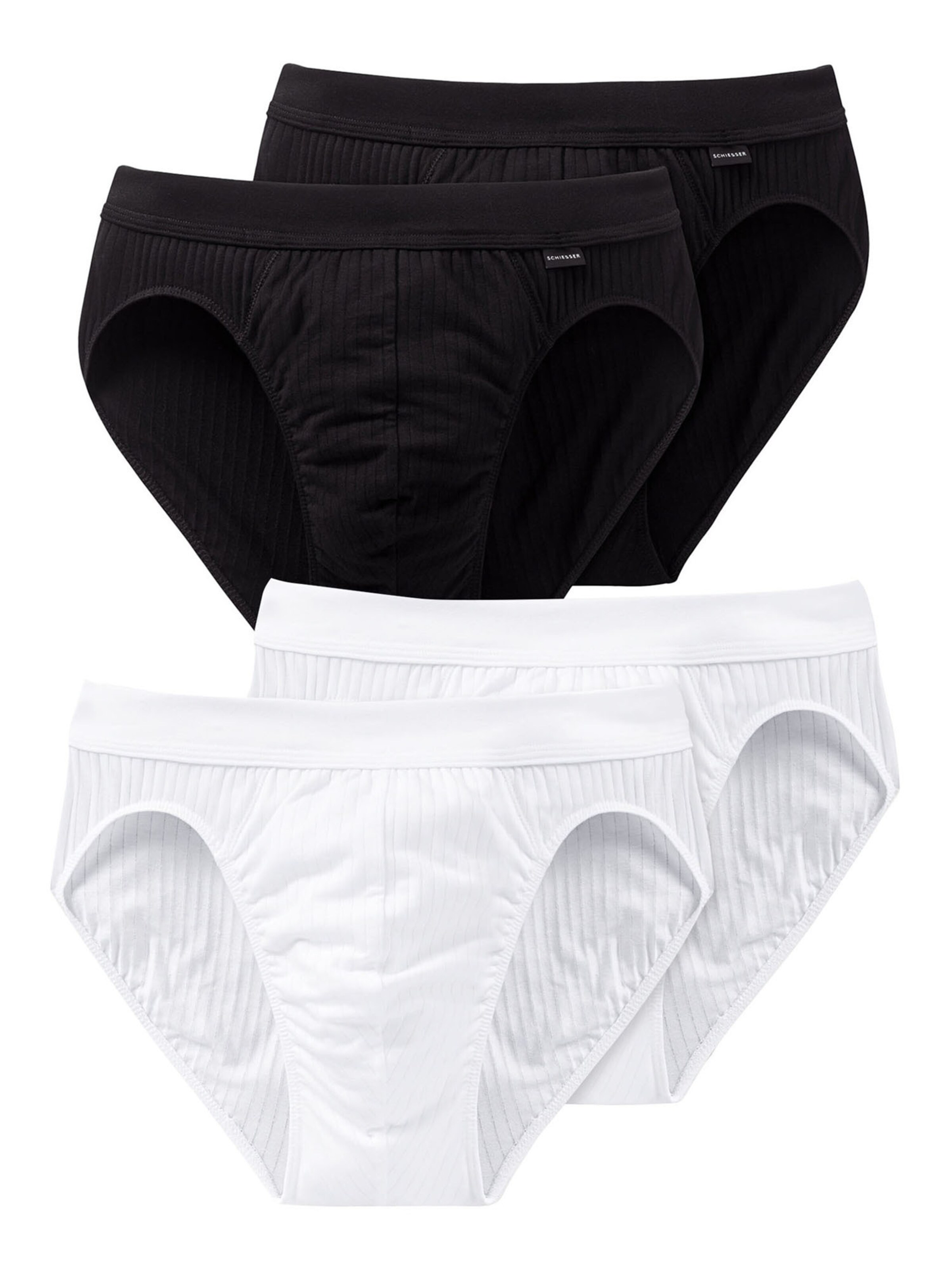 SCHIESSER Slip 'Authentic' in Schwarz: Vorderseite