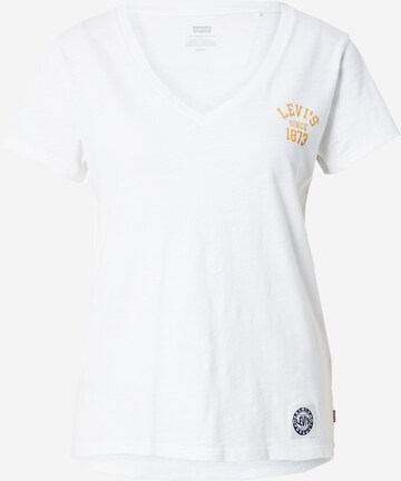 LEVI'S ® Тениска 'Graphic Perfect Vneck' в бяло: отпред