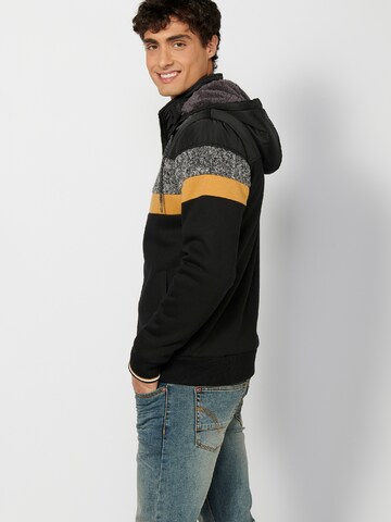 KOROSHI - Sudadera con cremallera en negro