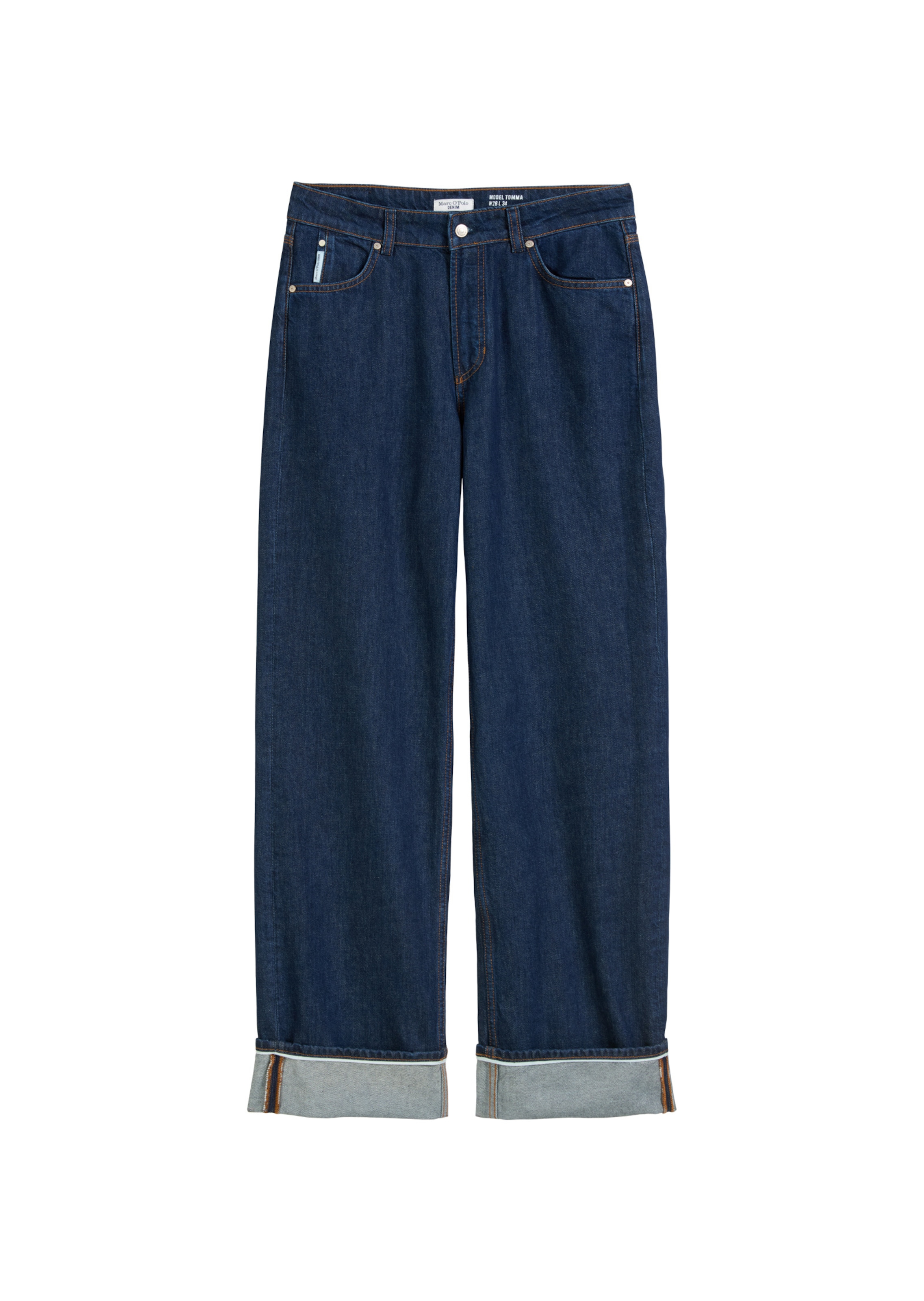 Marc O'Polo DENIM Loosefit Jeans in Blauw: voorkant