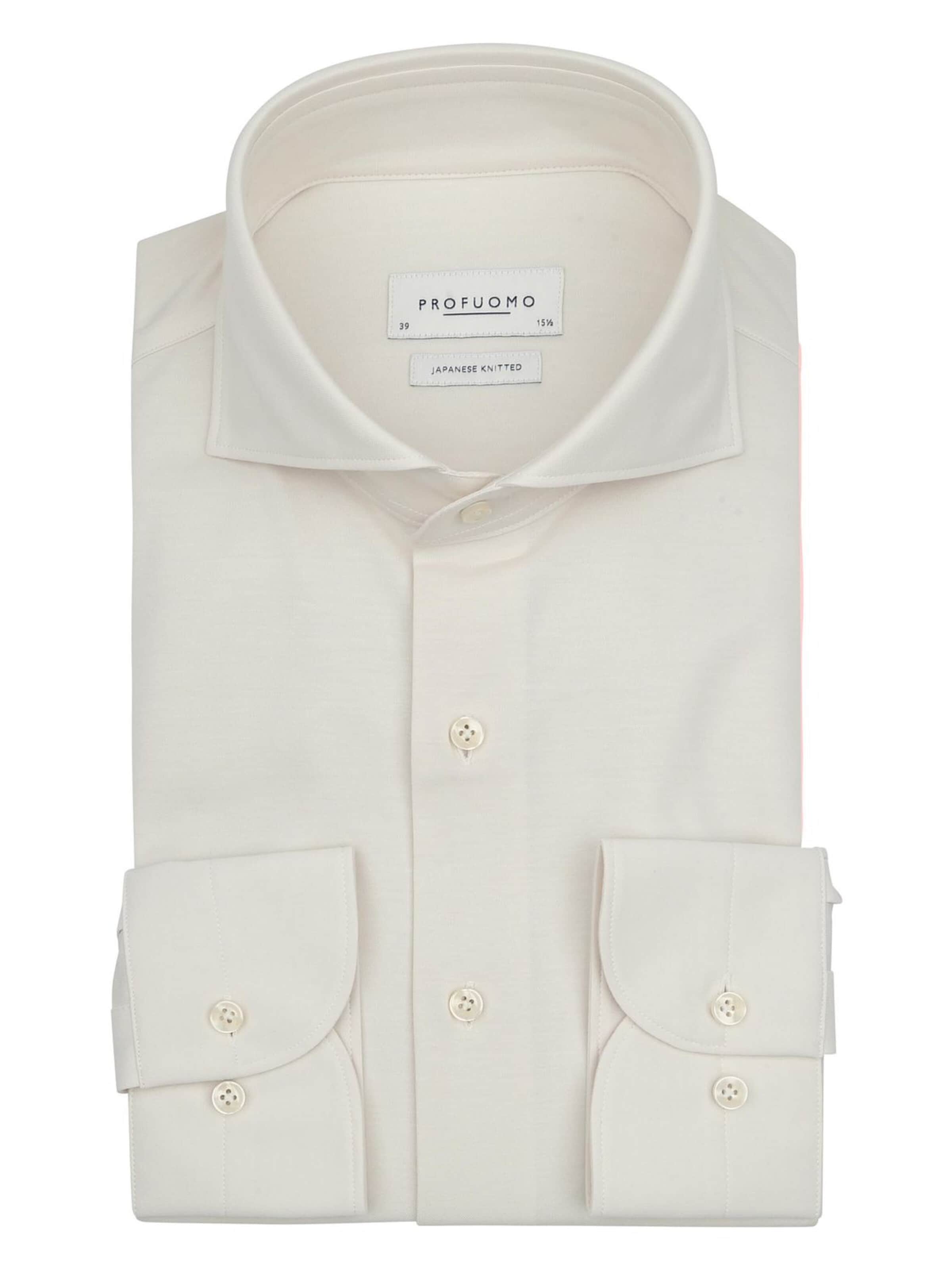 Profuomo Button Up Shirt 'Sky Blue' in White: front