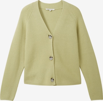 TOM TAILOR DENIM Knit Cardigan in Green: front