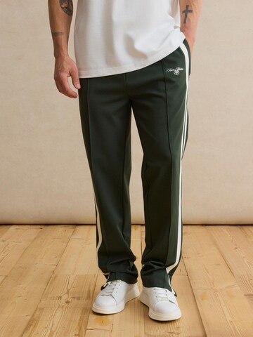 DAN FOX APPAREL Свободный крой Штаны 'Andreas' в Зеленый: спереди