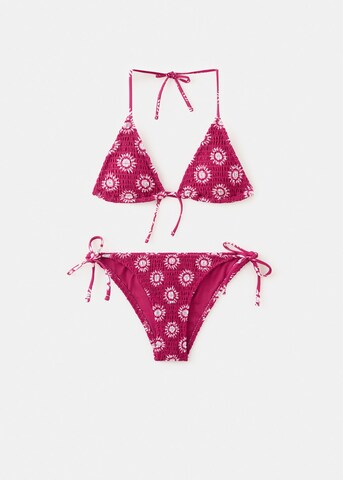 MANGO TEEN Triangle Bikini 'Sol' in Pink