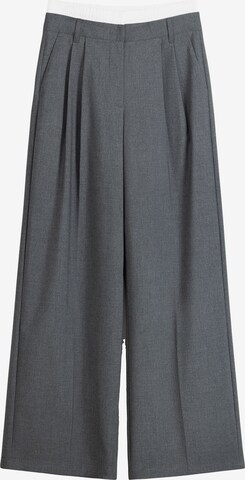 Bershka Wide Leg Hose in Grau: predná strana