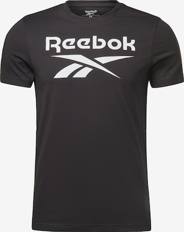 Reebok Sport Funktionsshirt in Schwarz: front