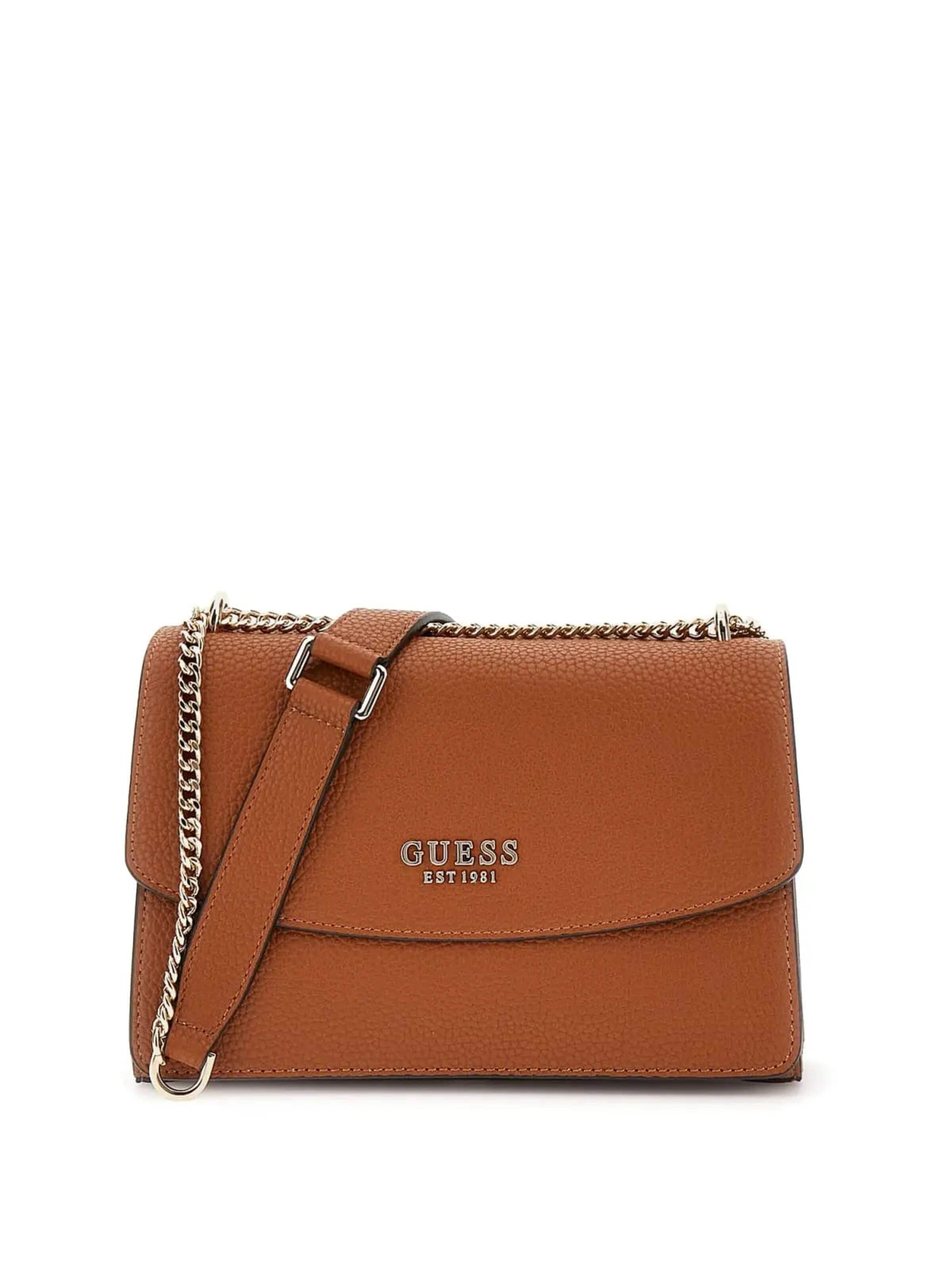 GUESS Torba na ramię 'Guess Sac Bandoulière Calista Top Zip Shou Caramel BG733421' w kolorze brązowy: przód