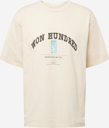 Won Hundred T-Shirt 'LA Jeans' in Beige: predná strana