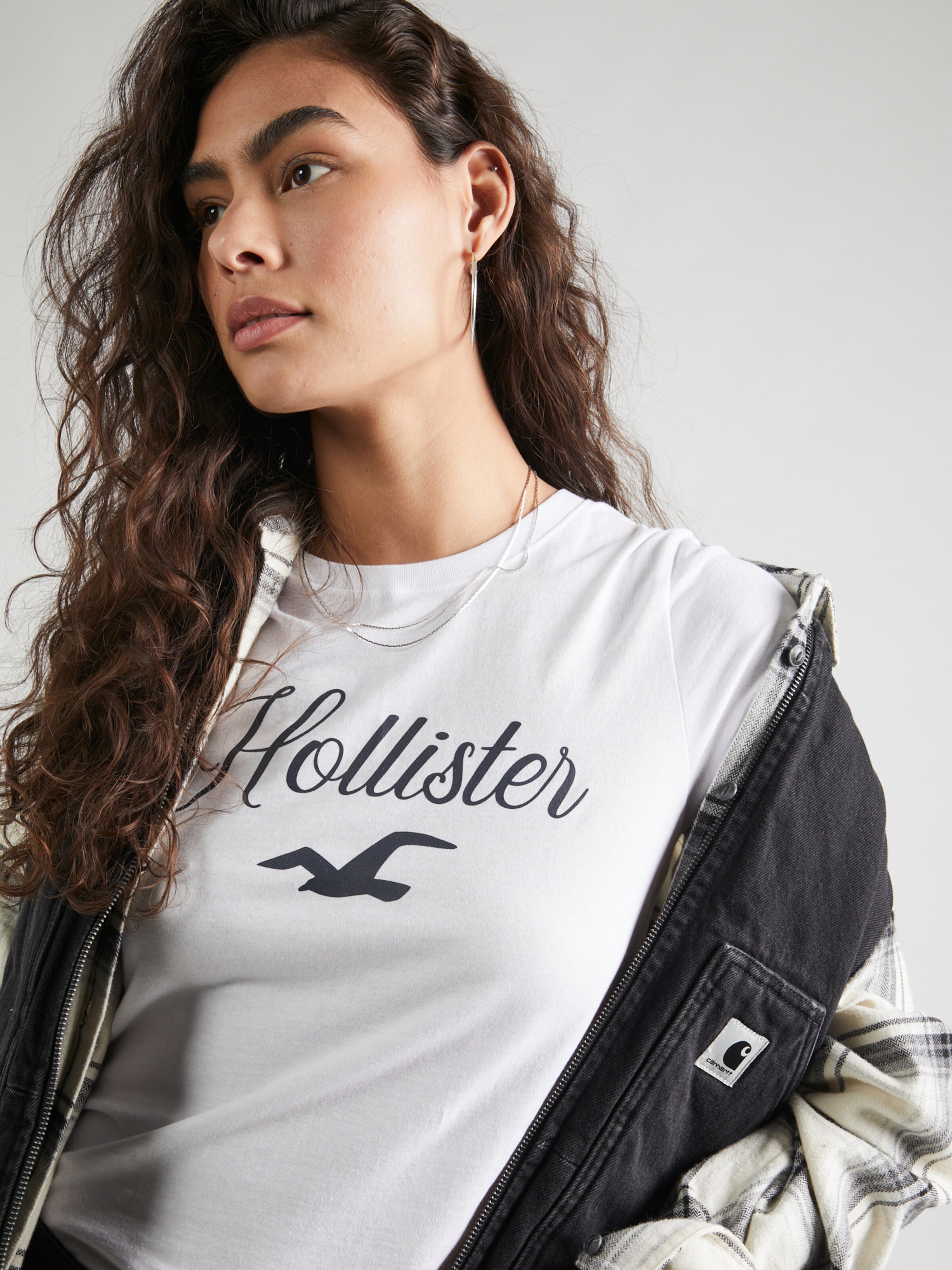 Hollister white shirt cheap