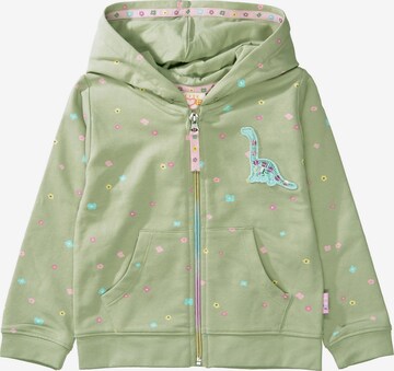 JETTE BY STACCATO Zip-Up Hoodie in Green: front