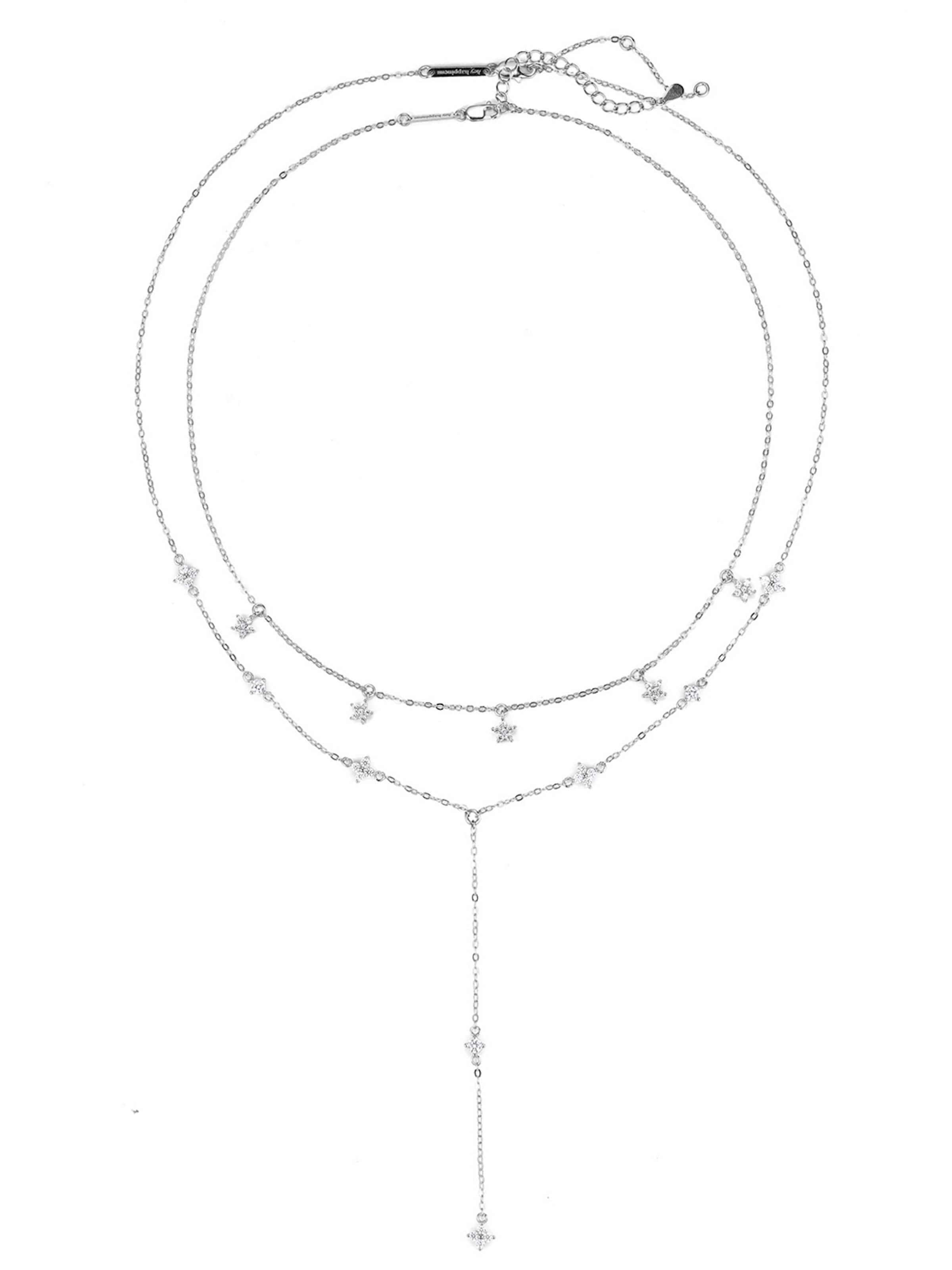 Hey Happiness Halsband 'Bloom' i silver: framsida
