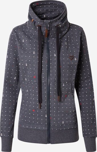 Alife and Kickin Sweatjacke 'Vivian' in dunkelblau / feuerrot / weiß, Produktansicht