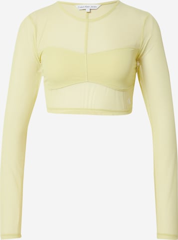 Maglietta di Calvin Klein Jeans in giallo: frontale