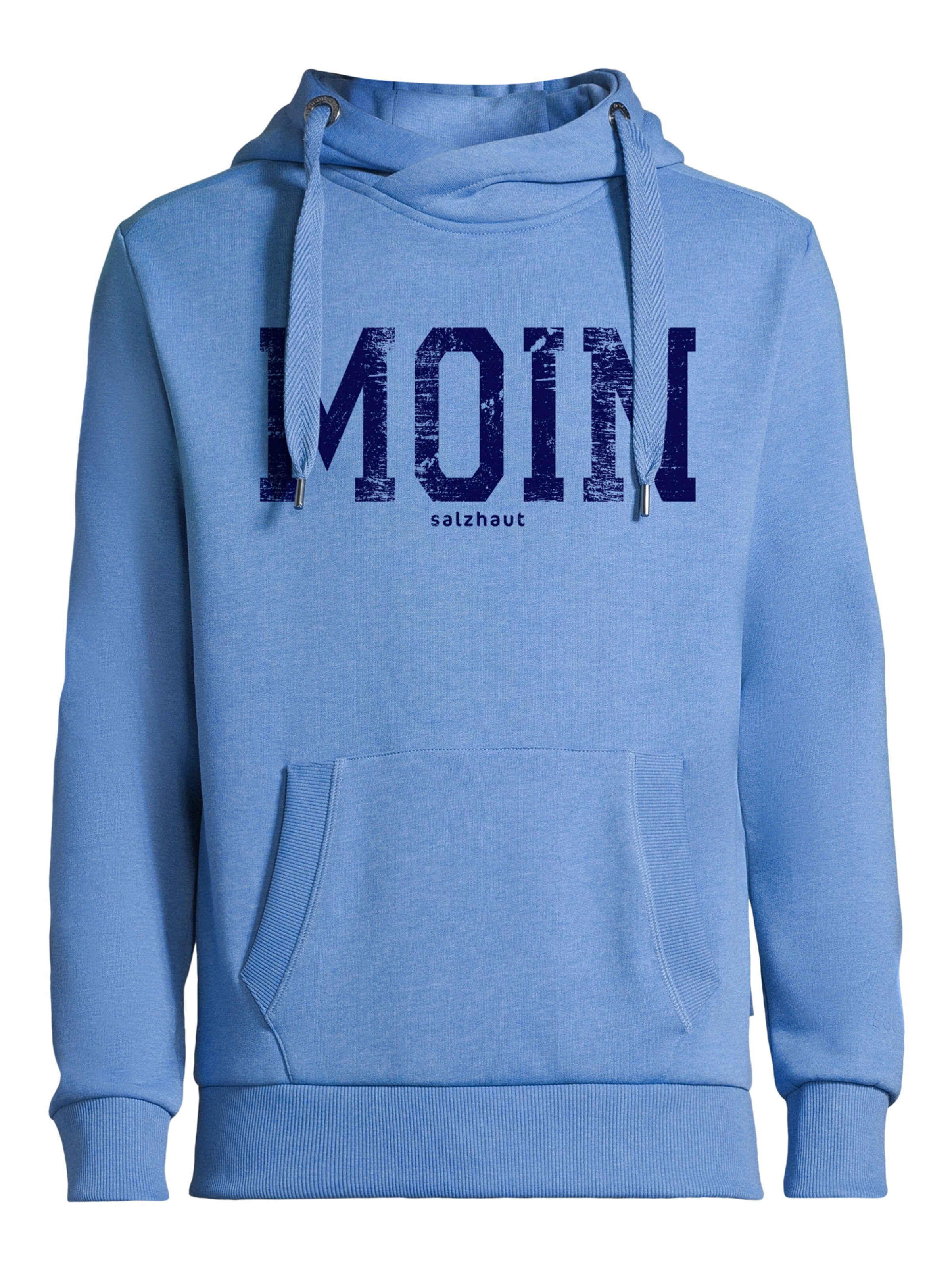 Sweat-shirt 'HEFF - MOIN' salzhaut en bleu : devant