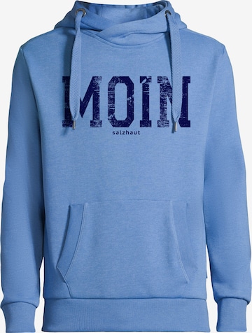 Sweat-shirt 'HEFF - MOIN' salzhaut en bleu : devant