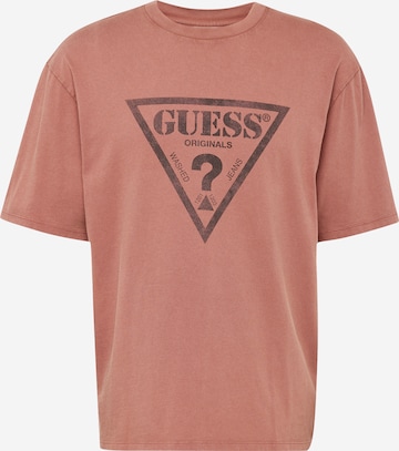 GUESS Originals Shirt in Brown: front