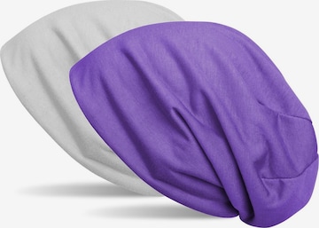 styleBREAKER Mütze 'Wende Beanie' in Grau: Vorderseite