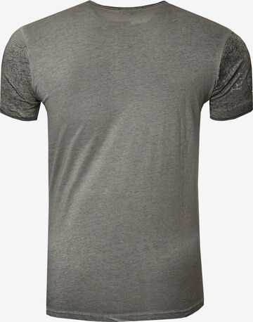 Rusty Neal T-Shirt mit seitlichem Druck in Grau