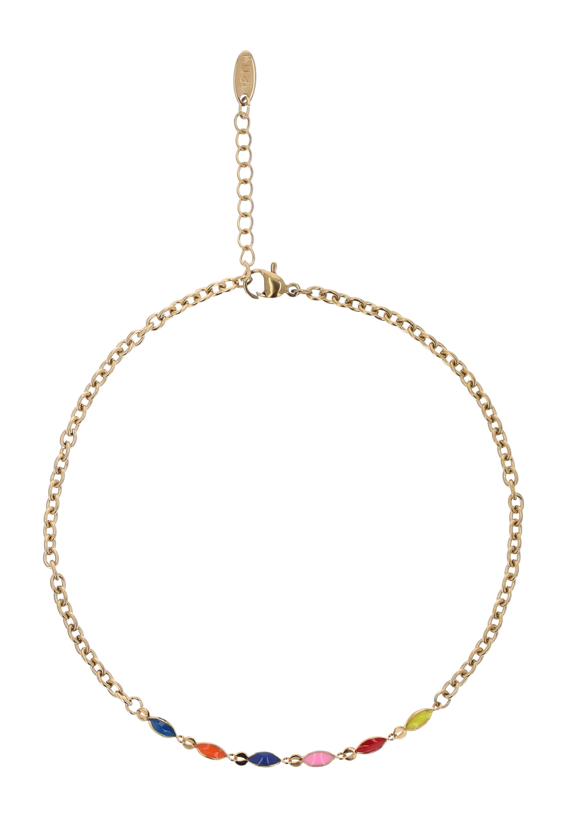 IZIA Bracelet en bleu / or / orange / rosé, Vue avec produit