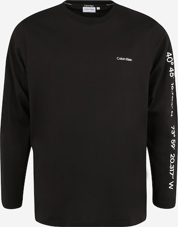 Calvin Klein Big & Tall Shirt 'Coordinates' in Schwarz: predná strana