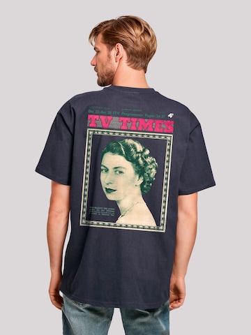 T-Shirt 'TV Times Queen Elizabeth II 1957 Cover' F4NT4STIC en bleu : devant