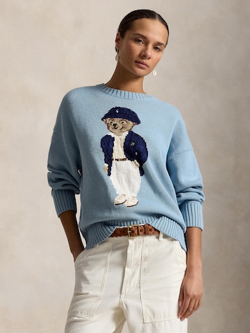 Pulover 'BEAR' de la Polo Ralph Lauren pe albastru: față