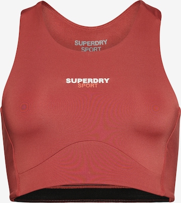 Bustier Soutien-gorge de sport Superdry en rouge : devant