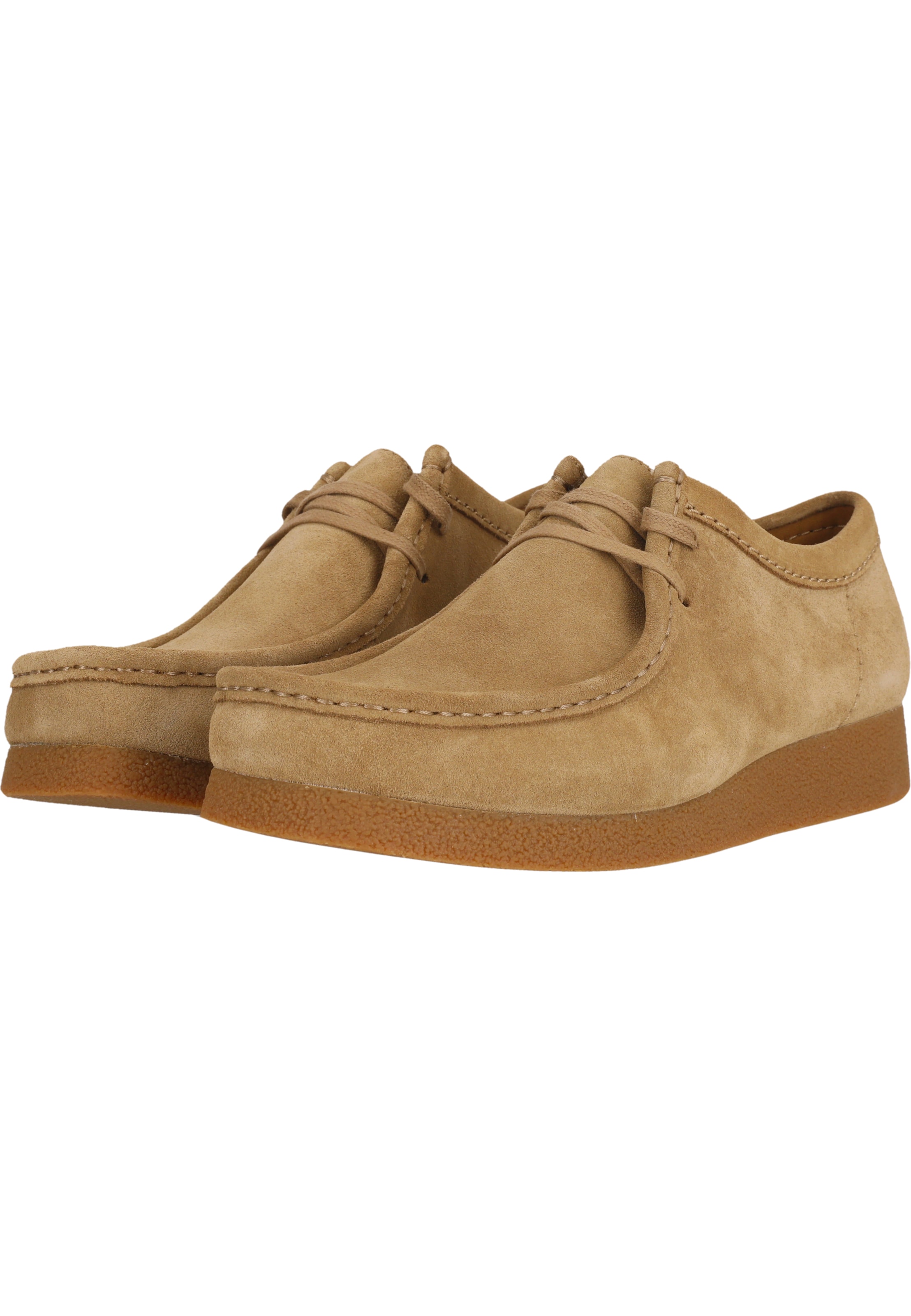 CLARKS - Sapato com atacadores 'Wallabee' em bege