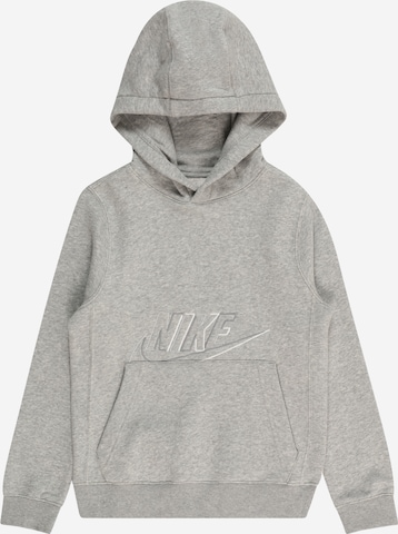 Bluză de molton de la Nike Sportswear pe gri: față