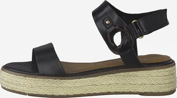 TAMARIS Sandal i svart