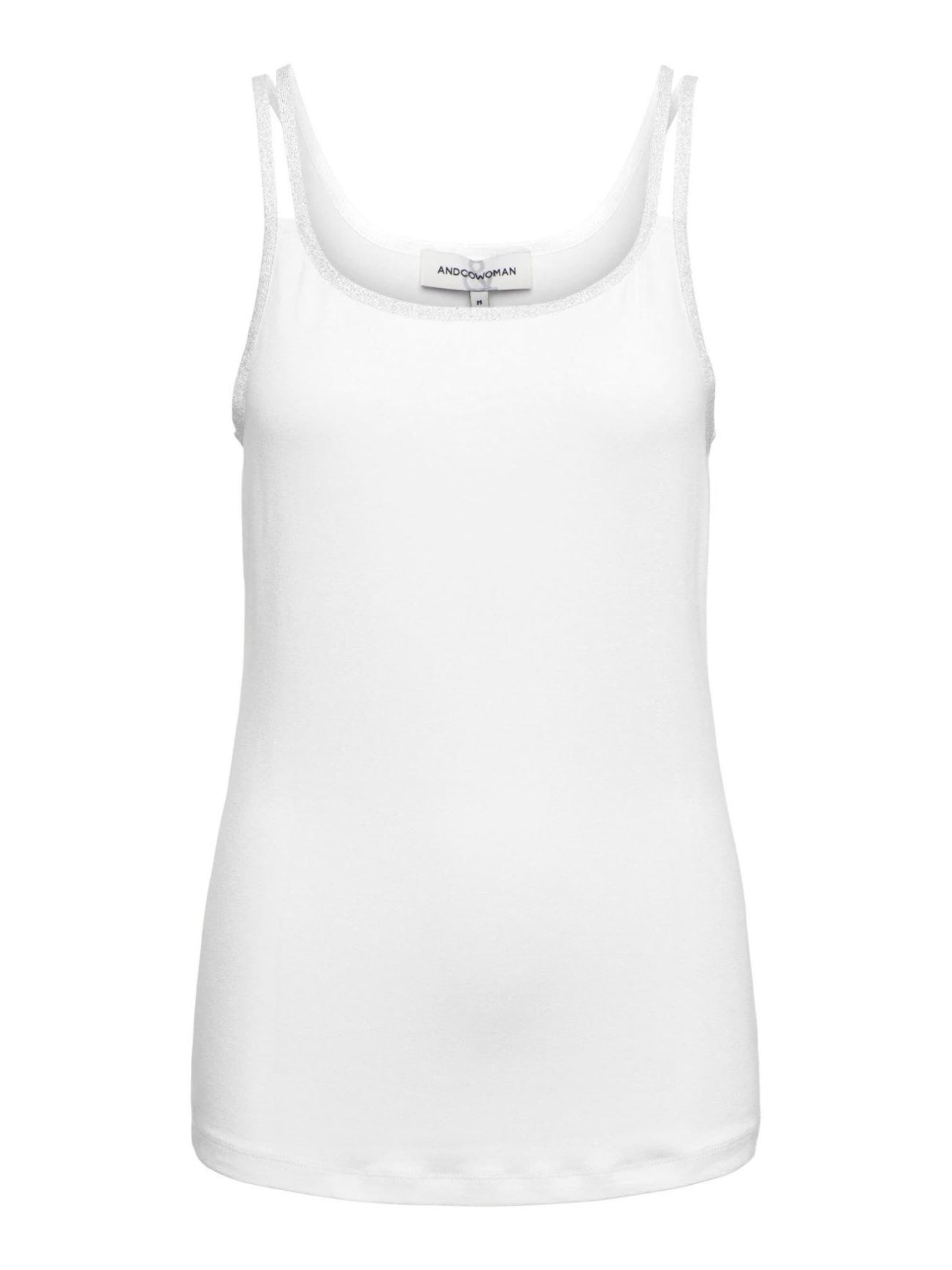 &co woman Top '&Co woman Selly off white' in Wit: voorkant