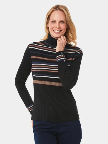 Goldner Pullover in Schwarz: Vorderseite