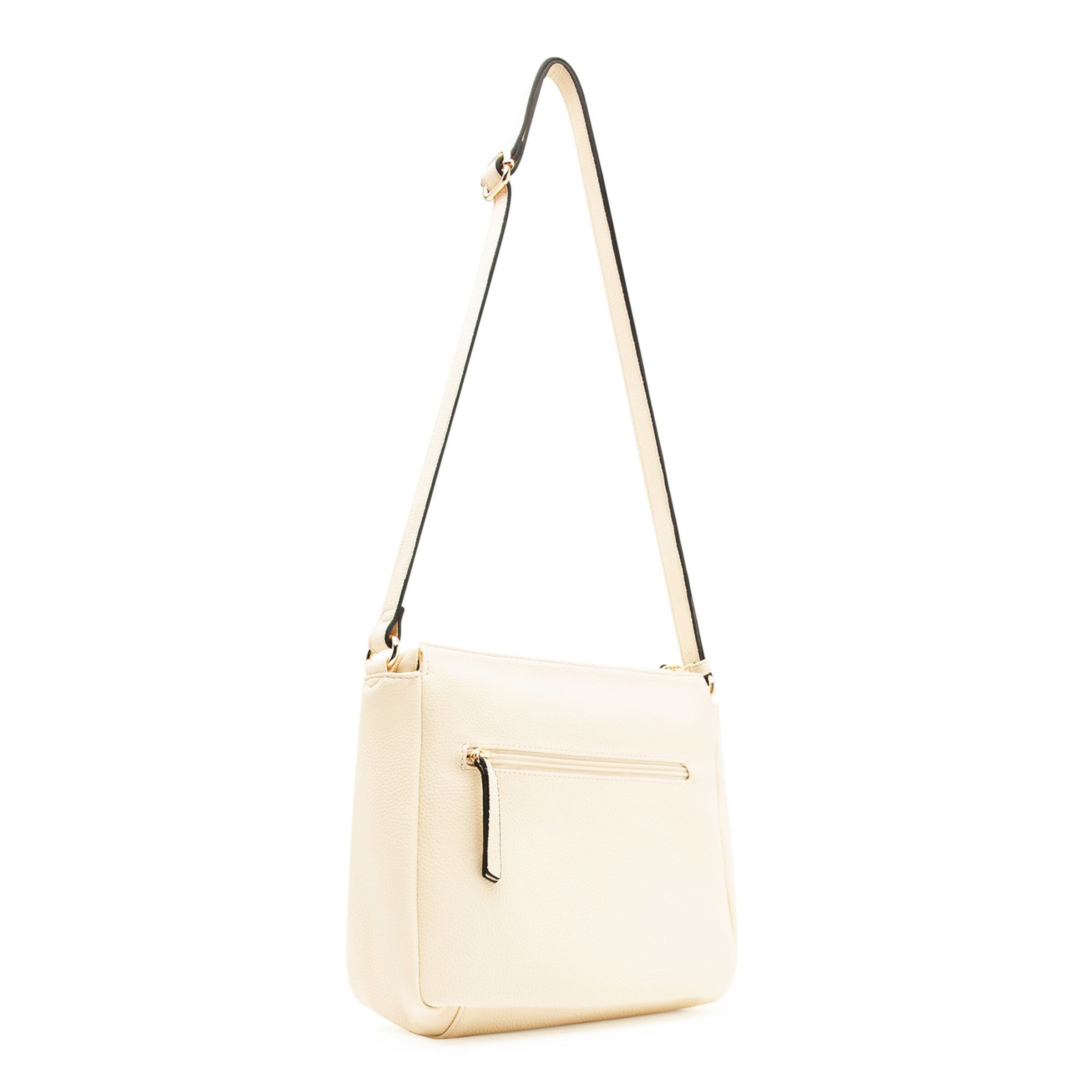 L.CREDI Schultertasche 'Budapest' in Beige