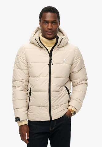 Superdry Зимняя куртка в Бежевый: спереди