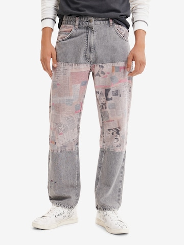 Desigual Loosefit Jeans in Zwart: voorkant