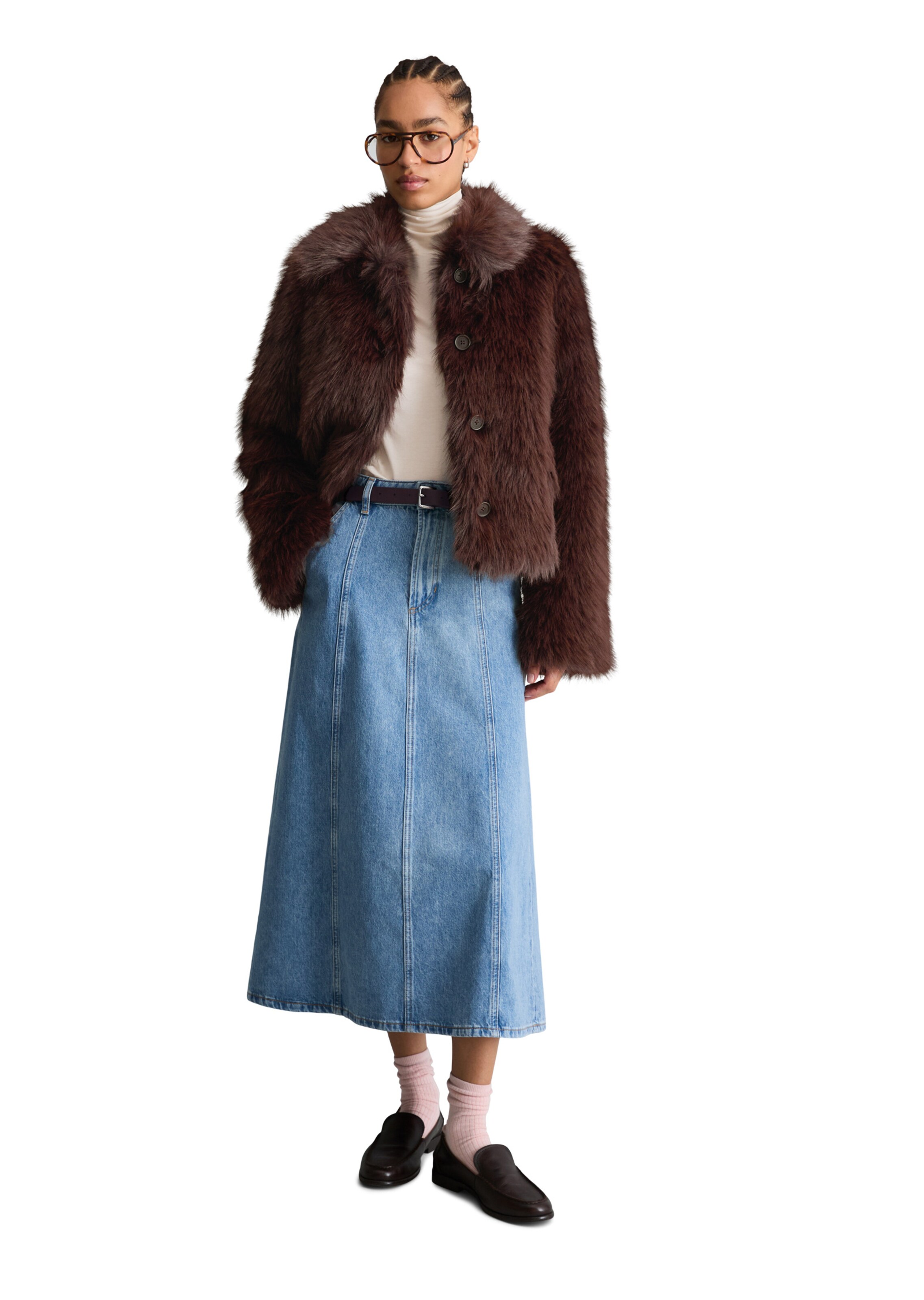 Marc O'Polo DENIM Tussenmantel in Bruin: voorkant