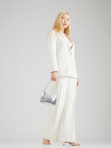 Calvin Klein - Pierna ancha Pantalón de pinzas en blanco