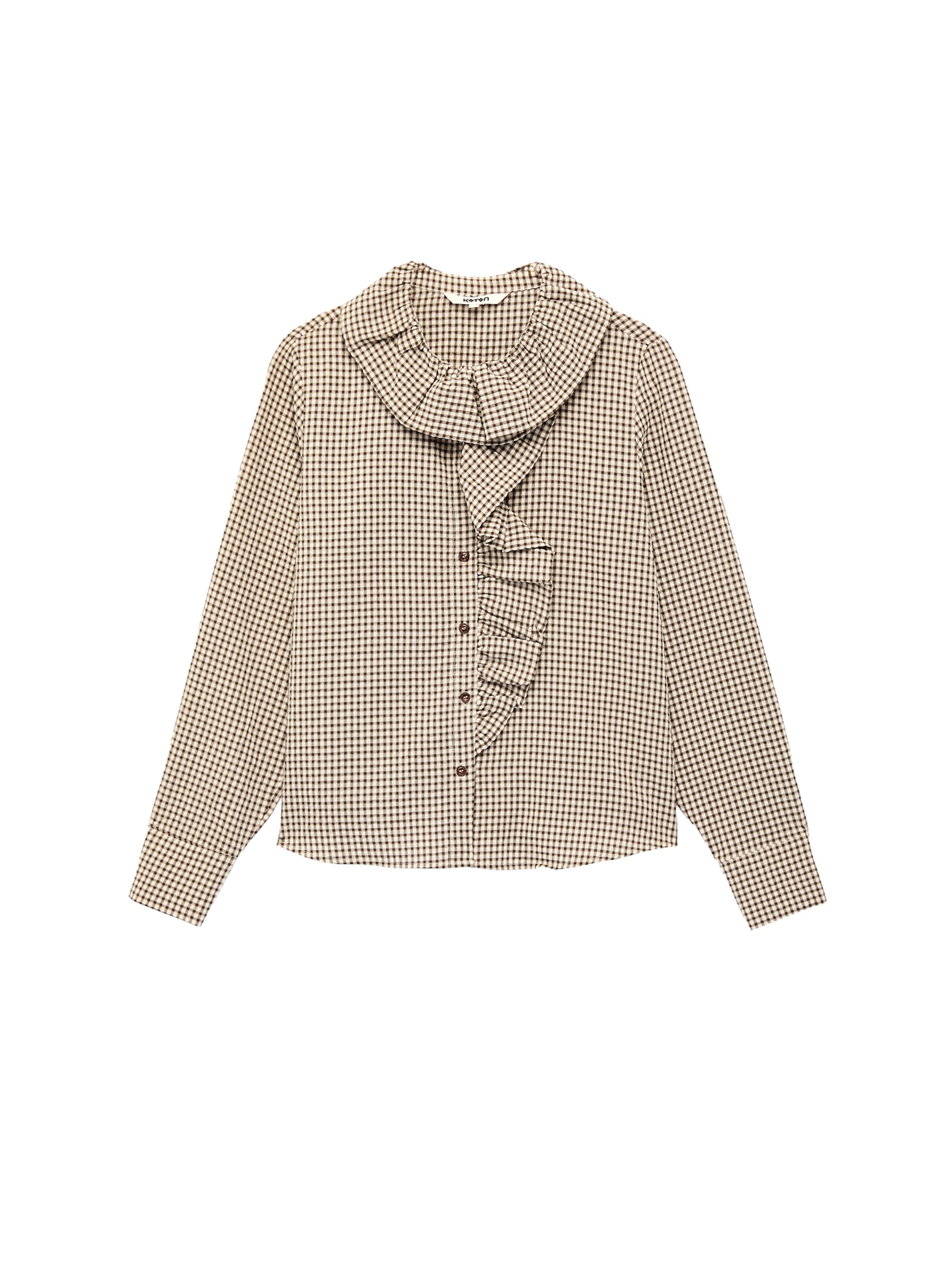 Koton Shirt in XS in de kleur Beige, Productweergave